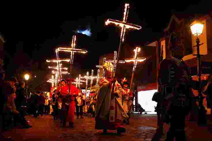 Burning crosses for bonfire night