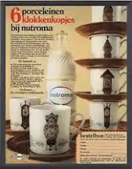 advert for clock porselain